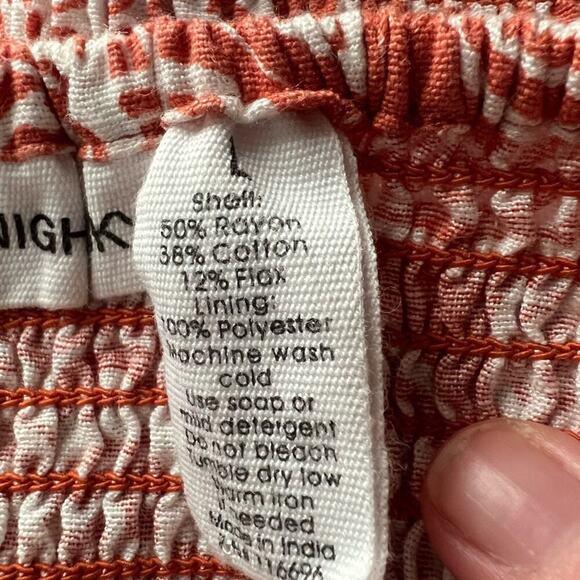 Midnight Sky Orange and Cream Floral Crop Top- Size Large - Picture 6 of 7